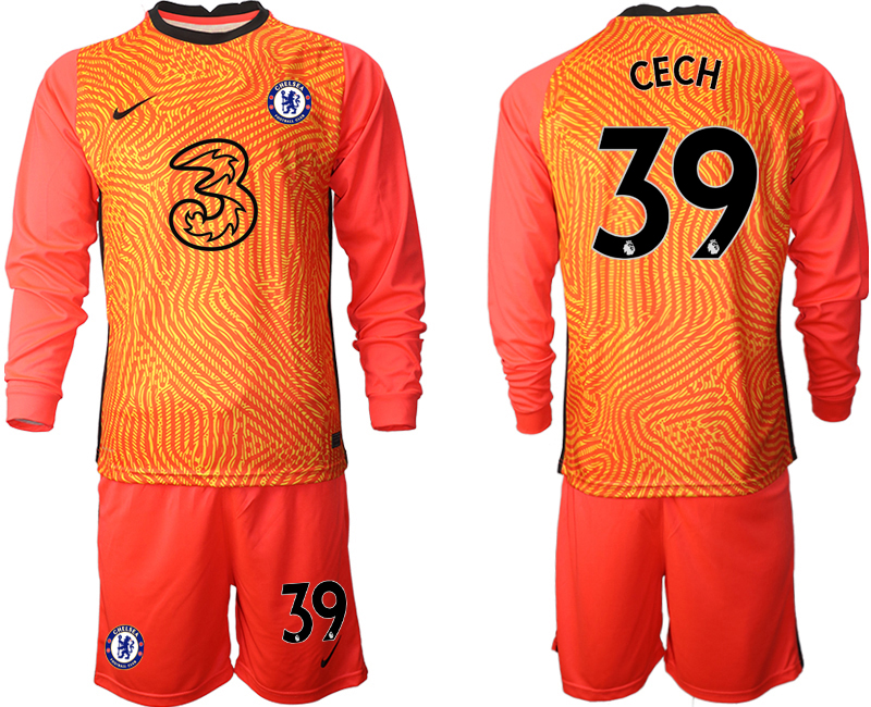 Men 2021 Chelsea red goalkeeper long sleeve #39 . soccer jerseys